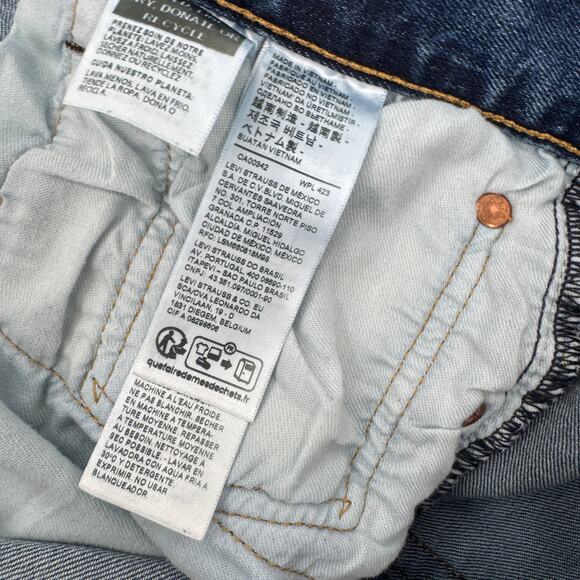 Levi's 501 Jeans Mens 34x32 (34x30 ACTUAL) Original Fit Button Fly Blue Denim - Picture 7 of 11